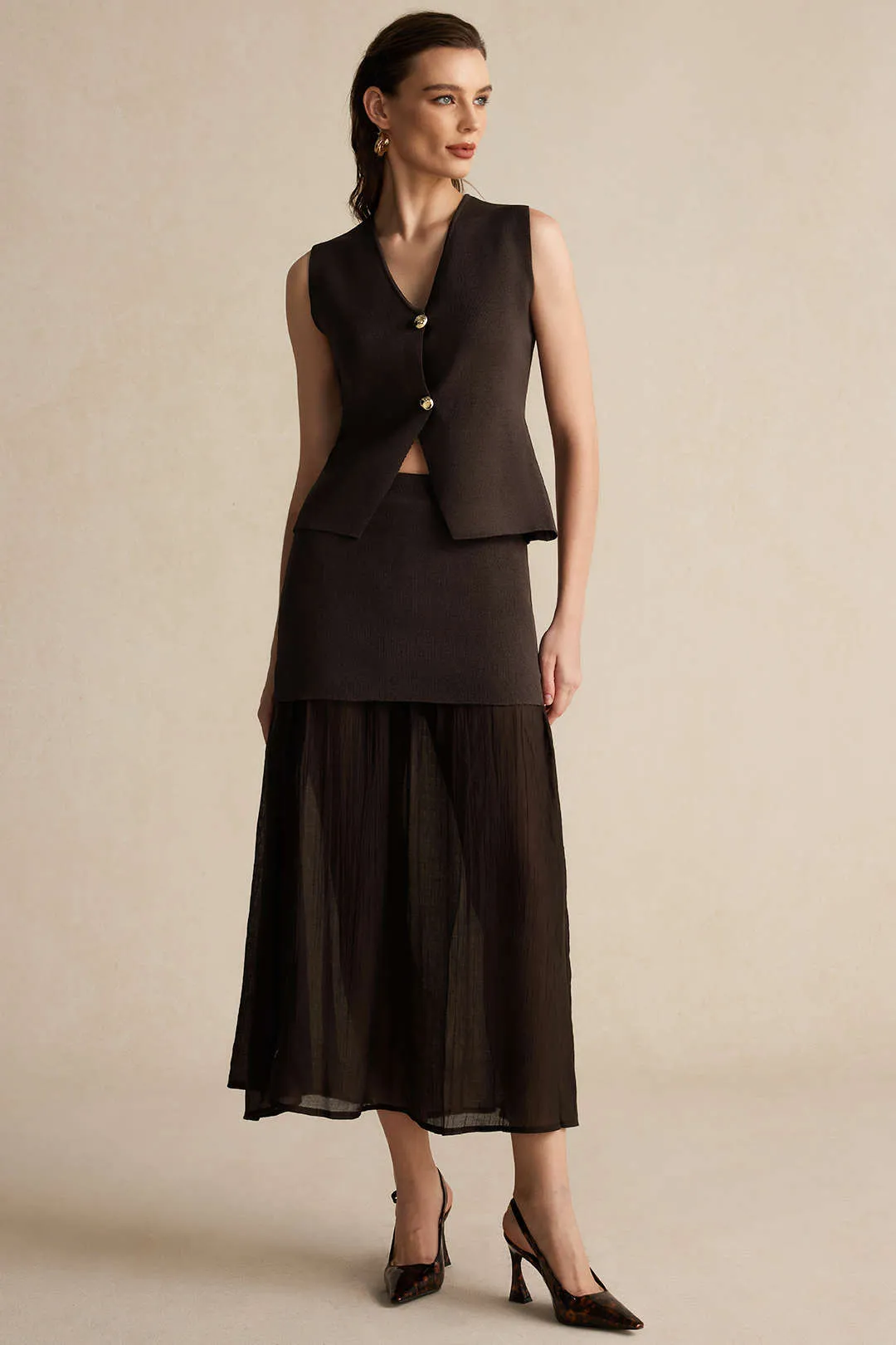 Patchwork midi-nederdel sold by Micas product image thumbnail 2