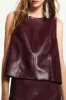 Faux Leather Tank Top sold by Micas