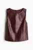 Faux Leather Tank Top sold by Micas