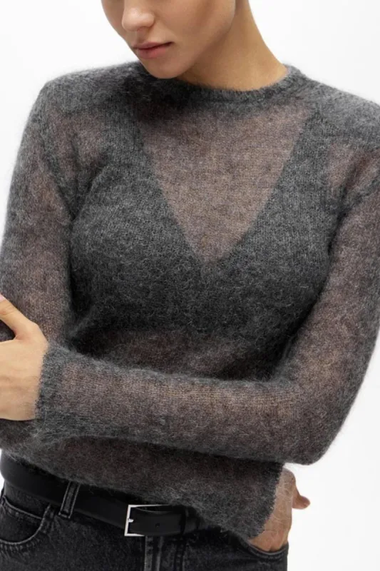 Mixed Wool Long-Sleeve Top sold by Micas