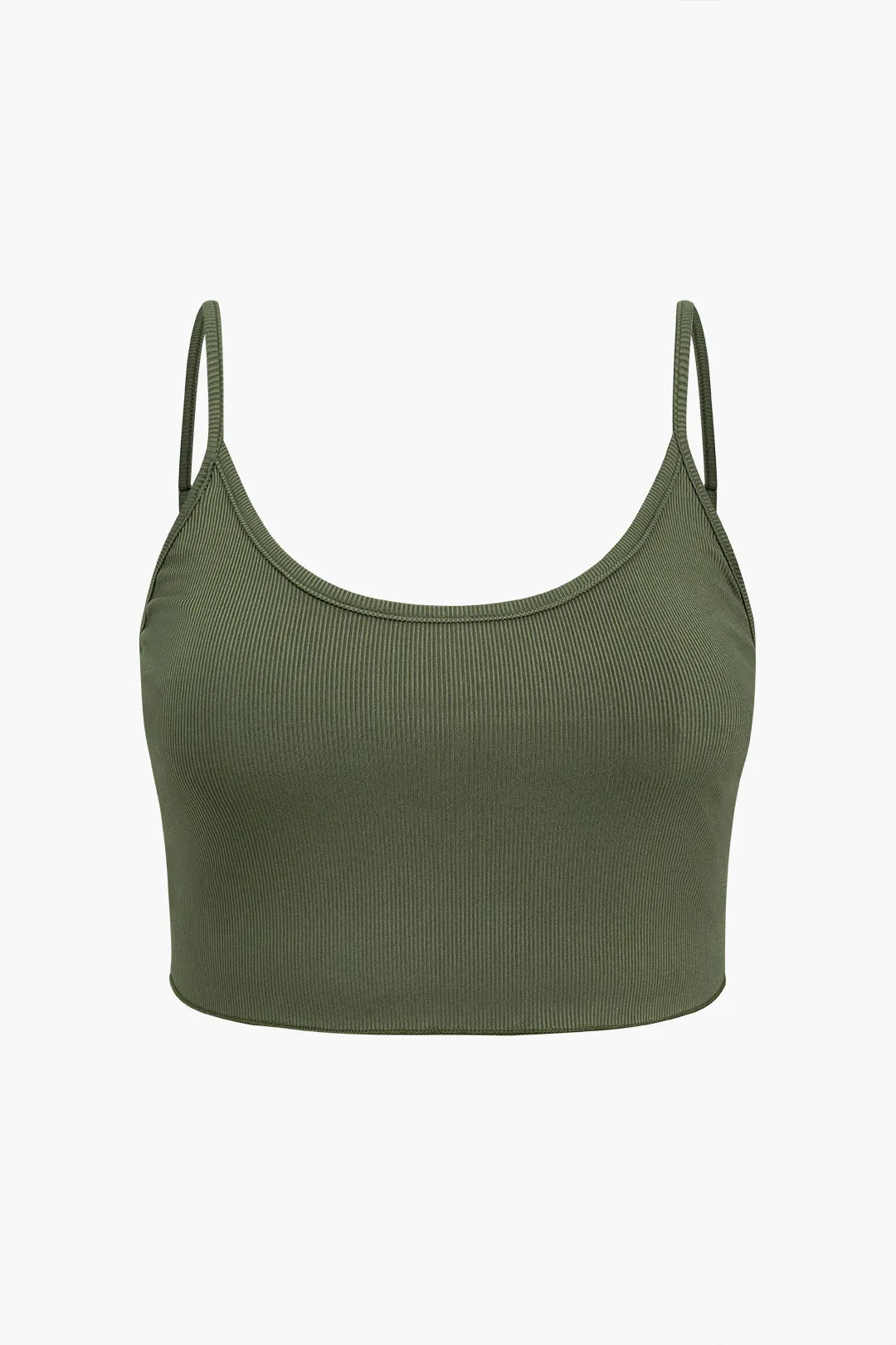 Plus Size Ribbed Cami Top And Zip-Up Hooded Top And Wide-Leg Pants Three-Piece Set sold by Micas product image thumbnail 2