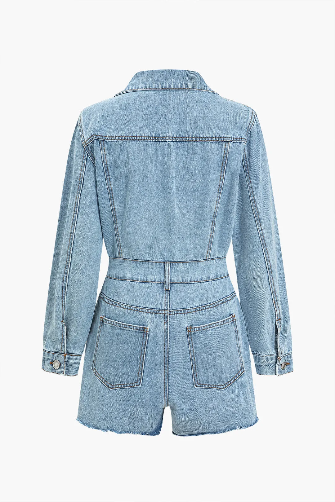 Denim bukser med knap-up bælte sold by Micas product image thumbnail 2