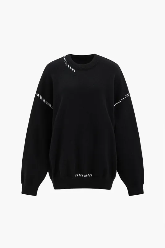 Basic Knit Long-Sleeve Top sold by Micas