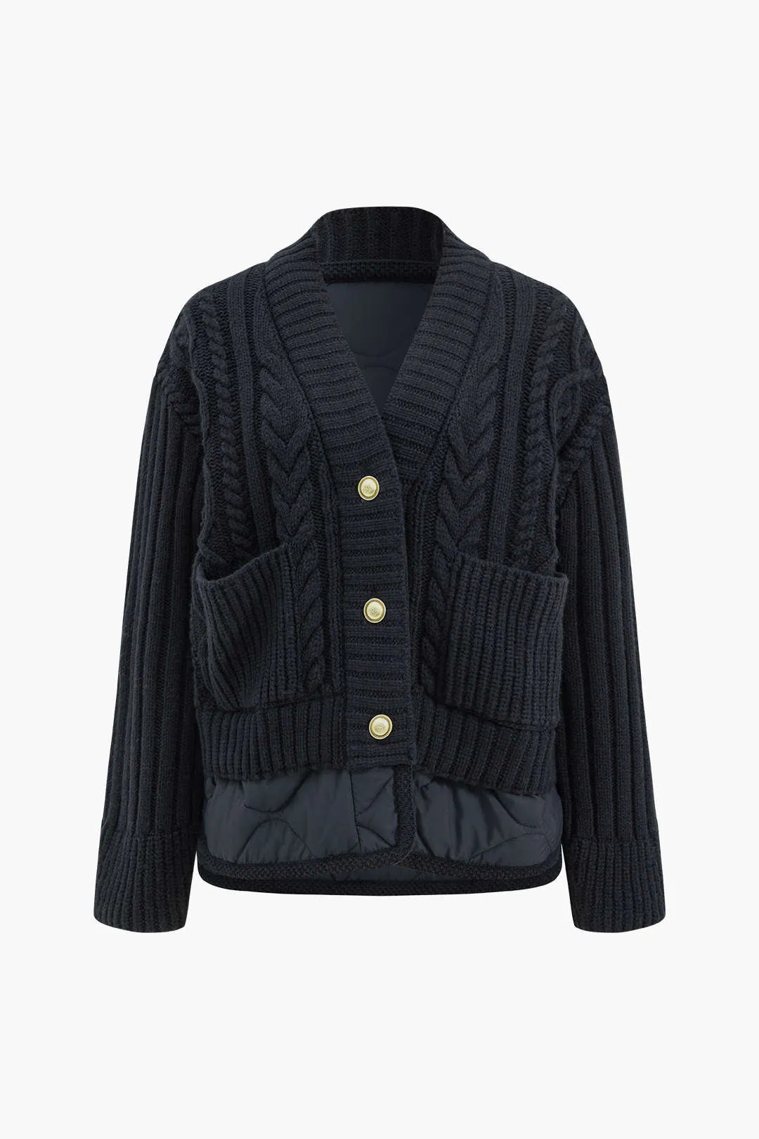 Knit Patchwork Cardigan sold by Micas