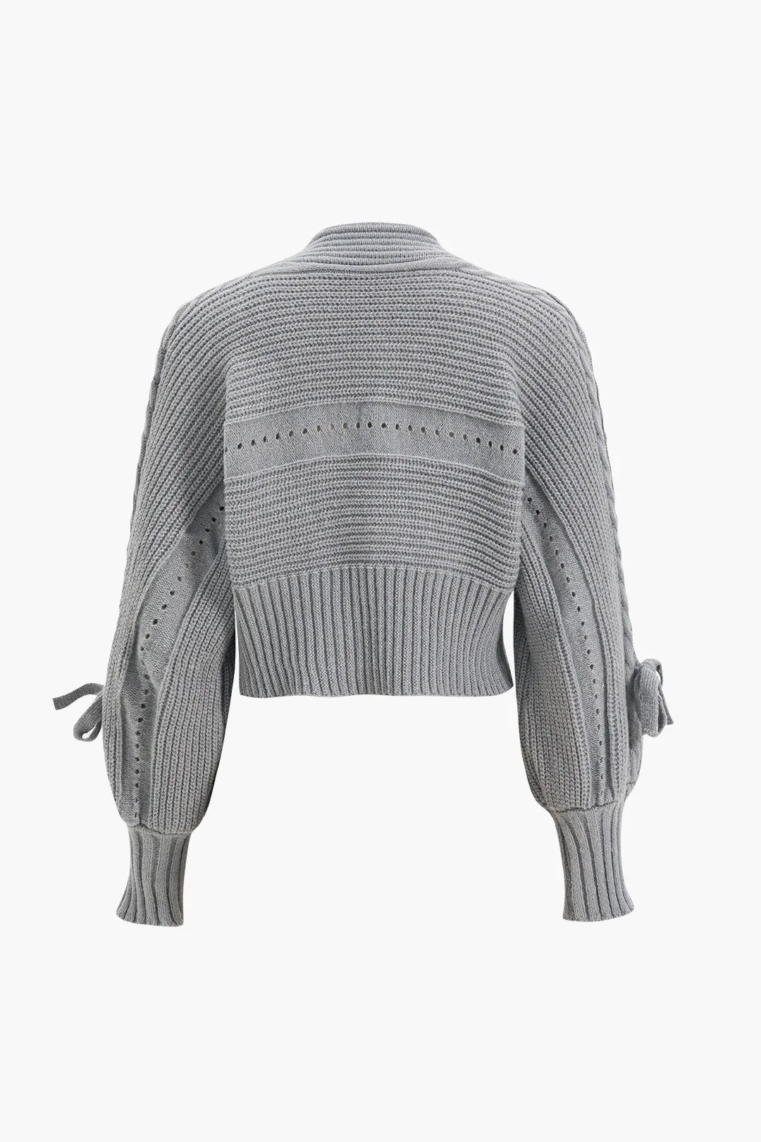 Buttoned ribbed strik beskåret cardigan sold by Micas product image thumbnail 2