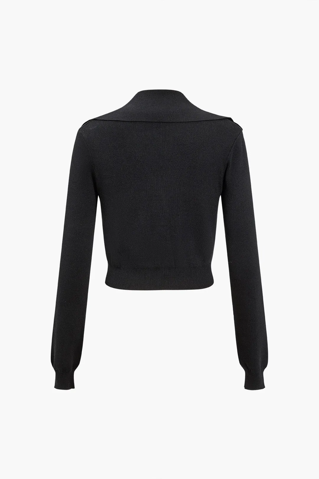 Collared Button-Up Knit Cardigan sold by Micas product image thumbnail 2