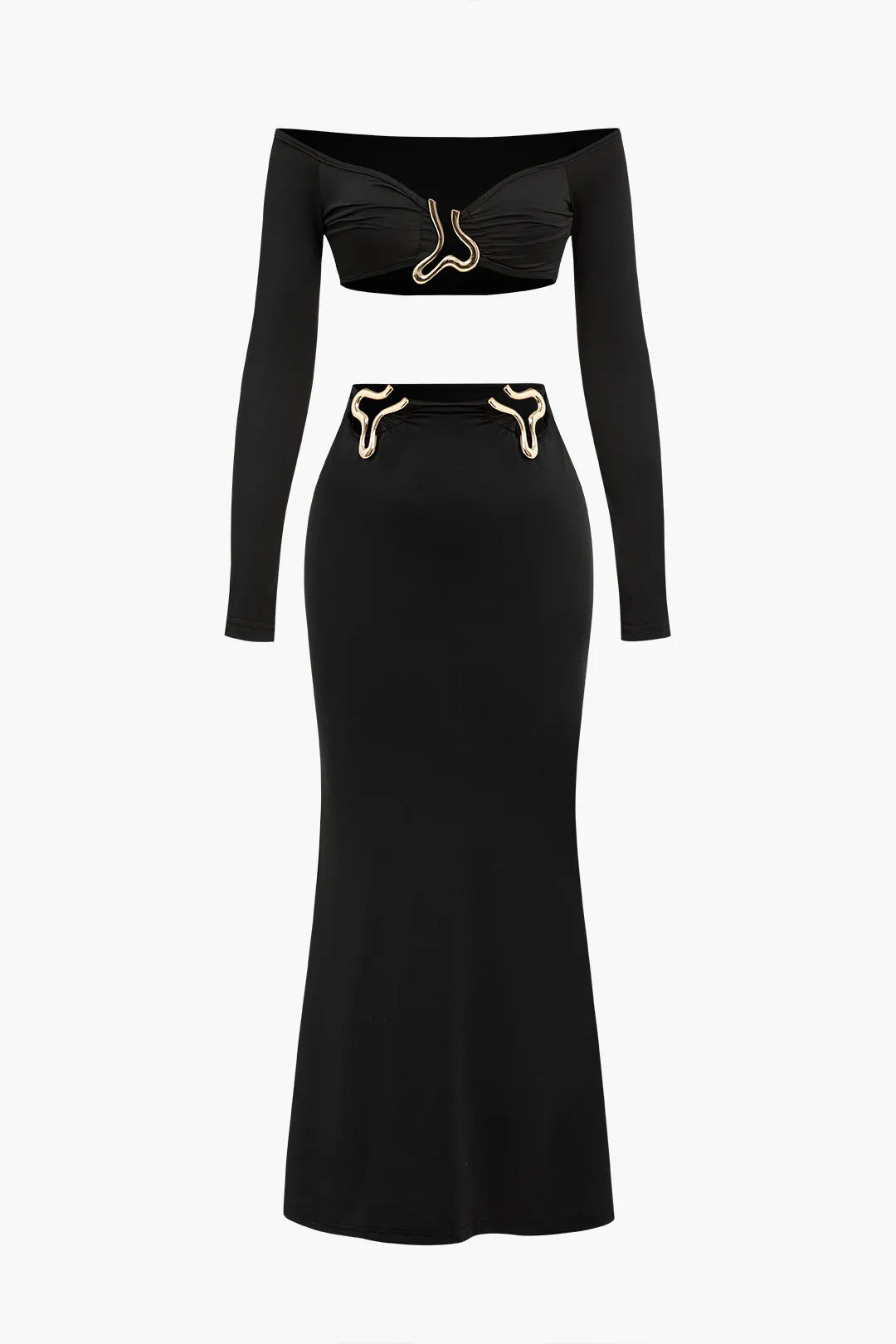 Afgrøde skuldertop og nederdel sold by Micas