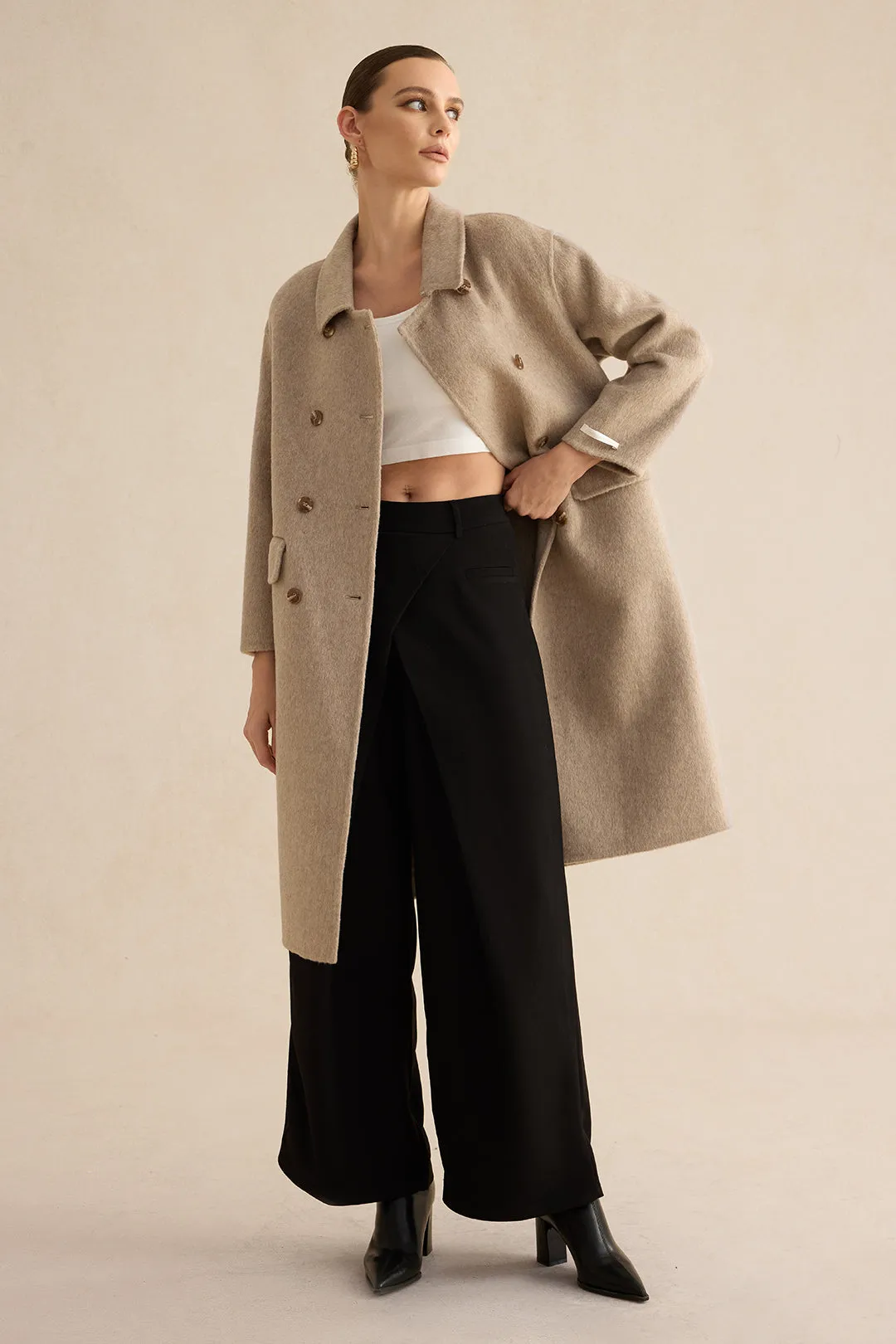 100% uld Pocket Coat sold by Micas