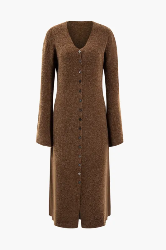 Sweater Button Long Coat sold by Micas