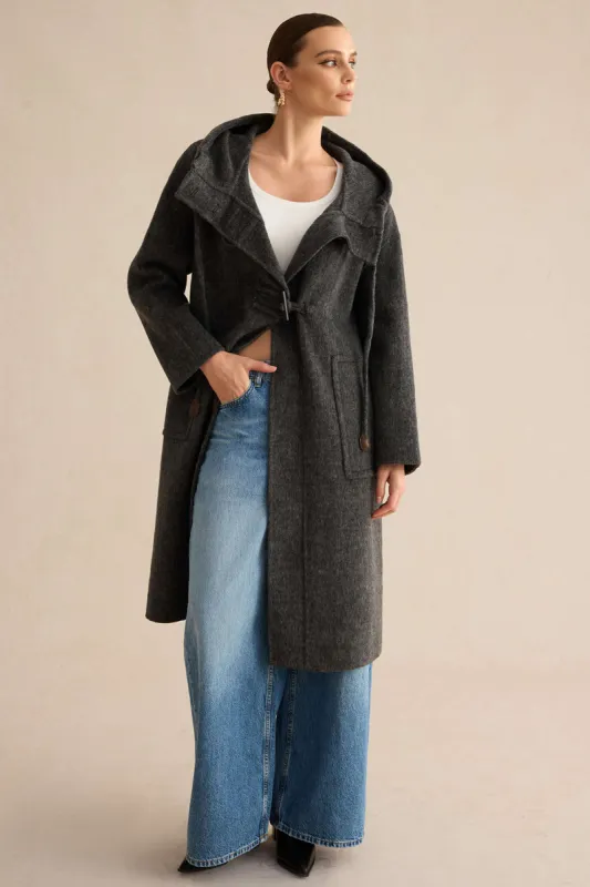 Uld Pocket Frog Button Coat sold by Micas