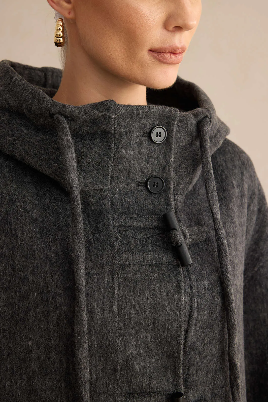 Uld Pocket Frog Button Coat sold by Micas product image thumbnail 5