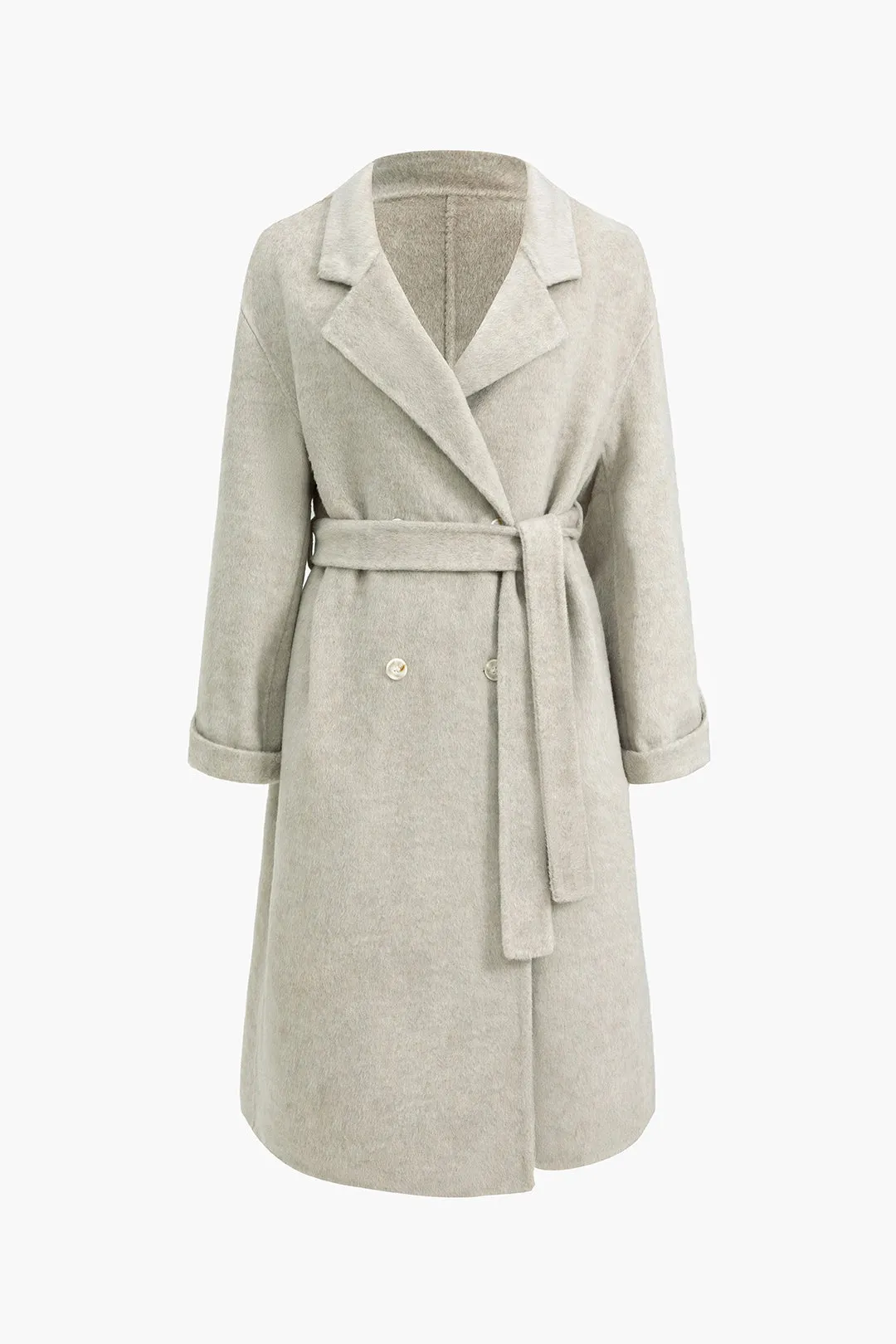Grundlæggende uld dobbeltbrystet frakke sold by Micas