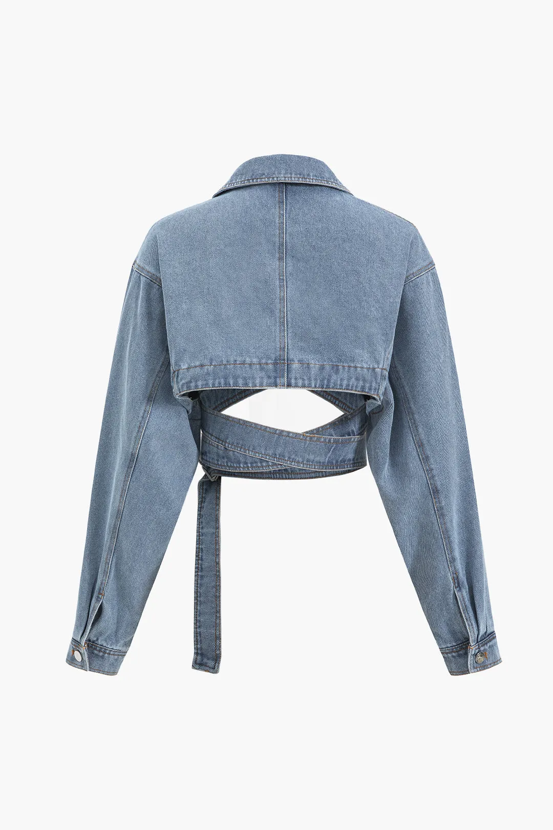 Denim krydsede bælte overtøj sold by Micas product image thumbnail 2