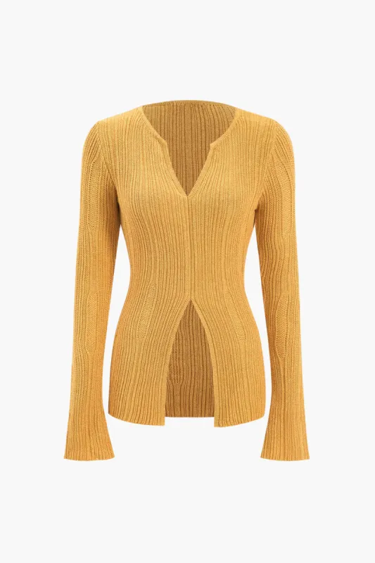 Basic Knit Long-Sleeve Top sold by Micas