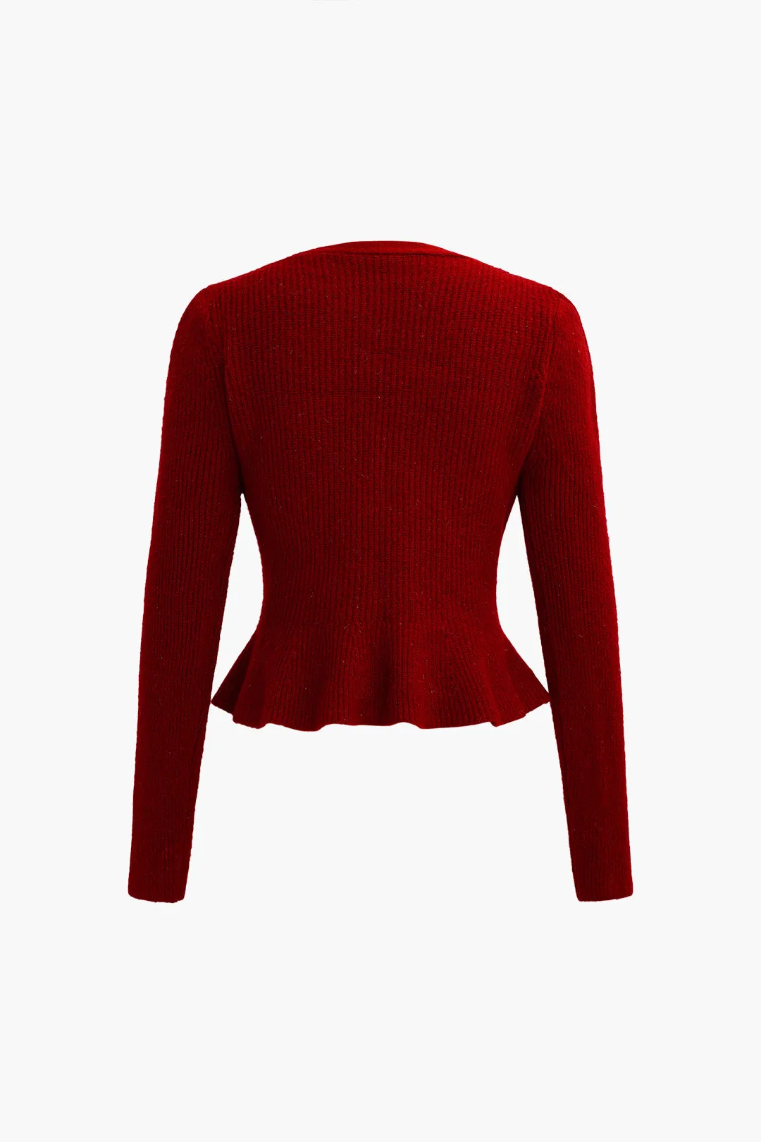 Sweater Button V-Neck Long-Sleeve Top sold by Micas product image thumbnail 2