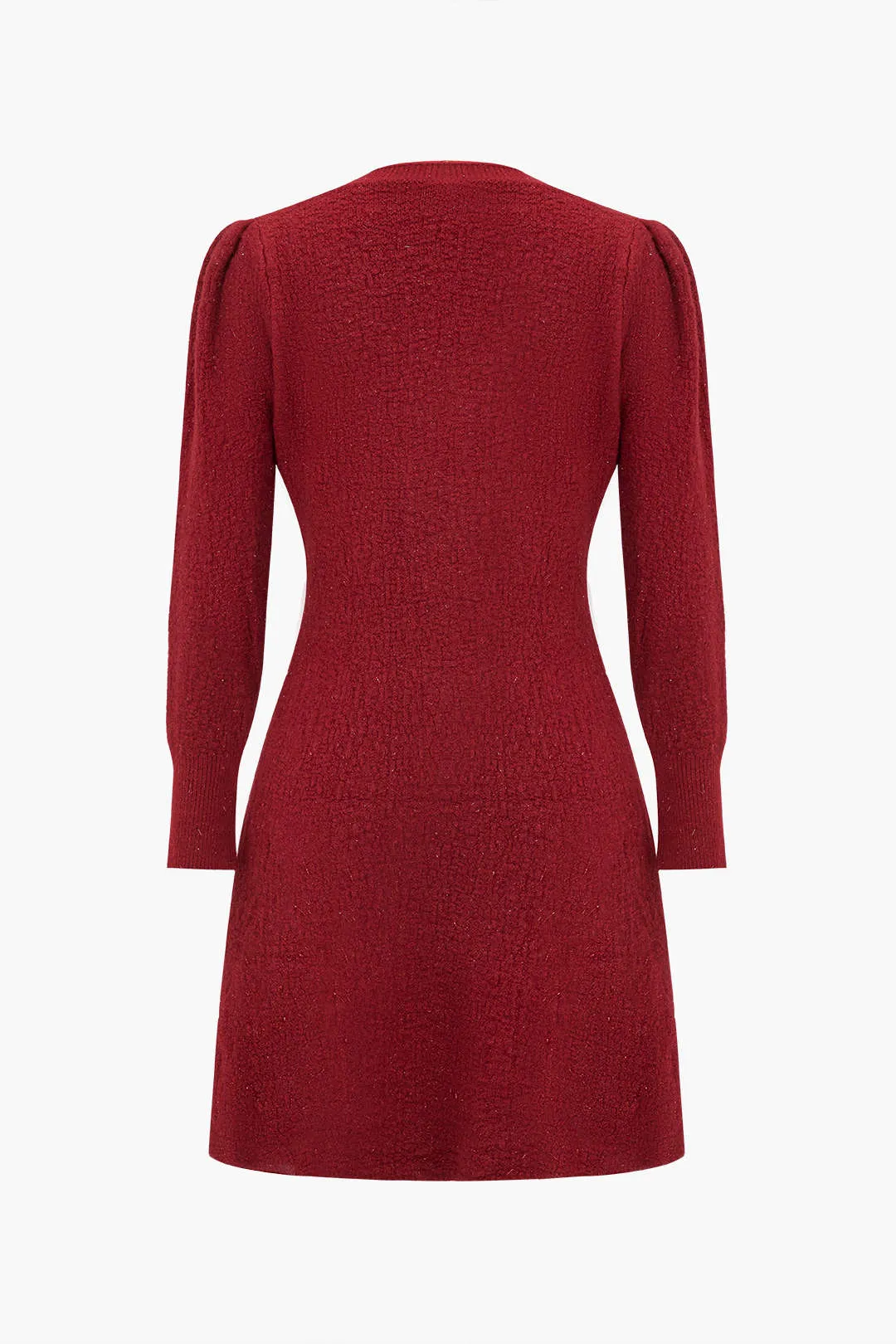 Sweater langærmet knap V-hals kjole sold by Micas product image thumbnail 3