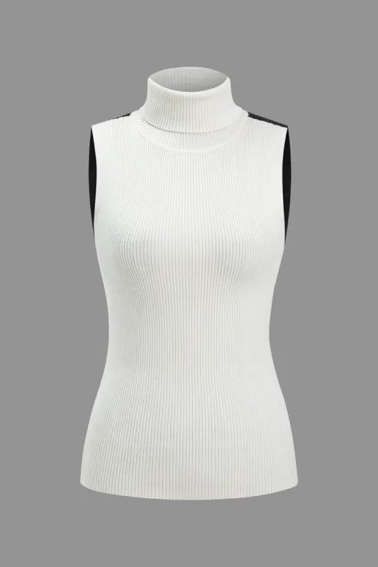 Patchwork Sweater Tank Top sold by Micas