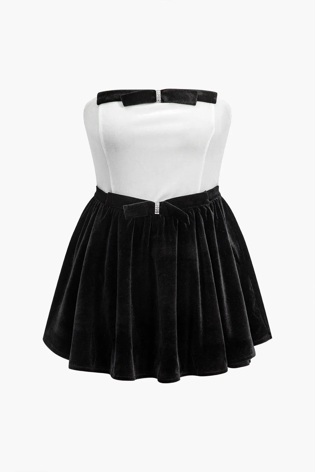 Contrast Strapless Mini Dress sold by Micas