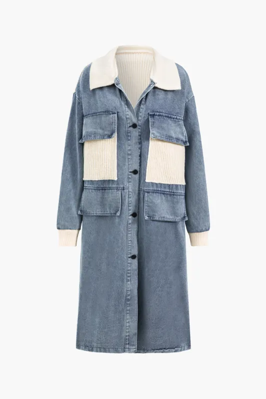 Denim Patchwork Outerwear sold by Micas