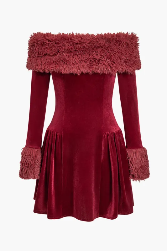 Velvet  Strapless Mini Dress sold by Micas