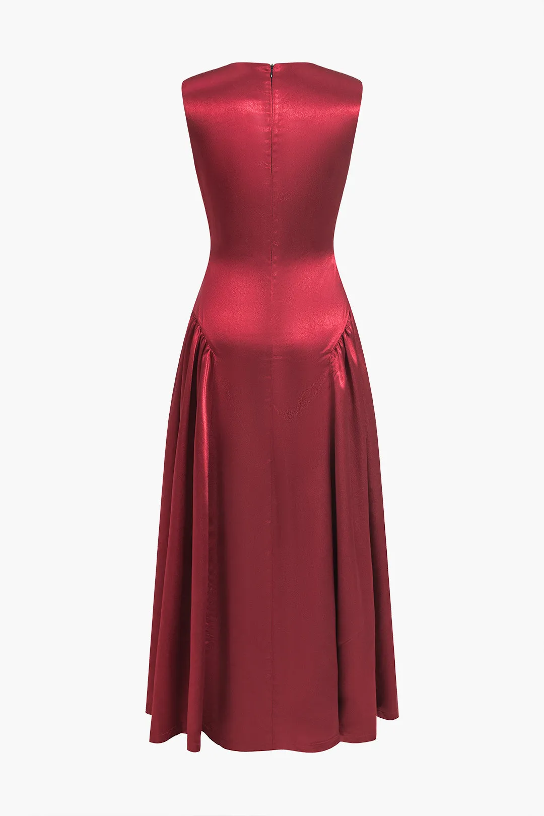 Ruched Maxikjole i satin sold by Micas product image thumbnail 2