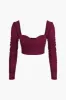 Bustier Mesh Patchwork langærmet top sold by Micas
