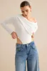 Asymmetrical Long Sleeve Bodysuit sold by Micas