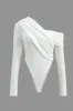 Asymmetrical Long Sleeve Bodysuit sold by Micas