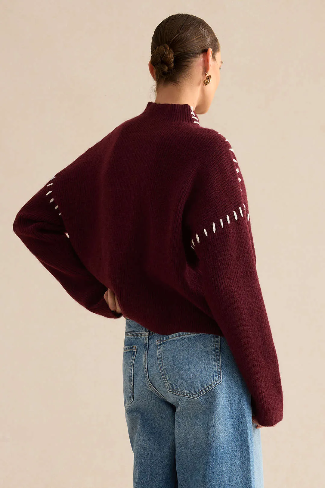 Kontrast sweater langærmet top sold by Micas product image thumbnail 2