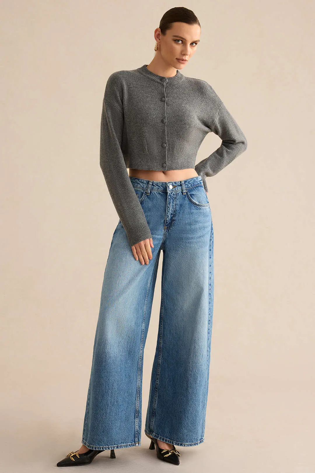 Button Sweater Long-Sleeve Top sold by Micas product image thumbnail 5