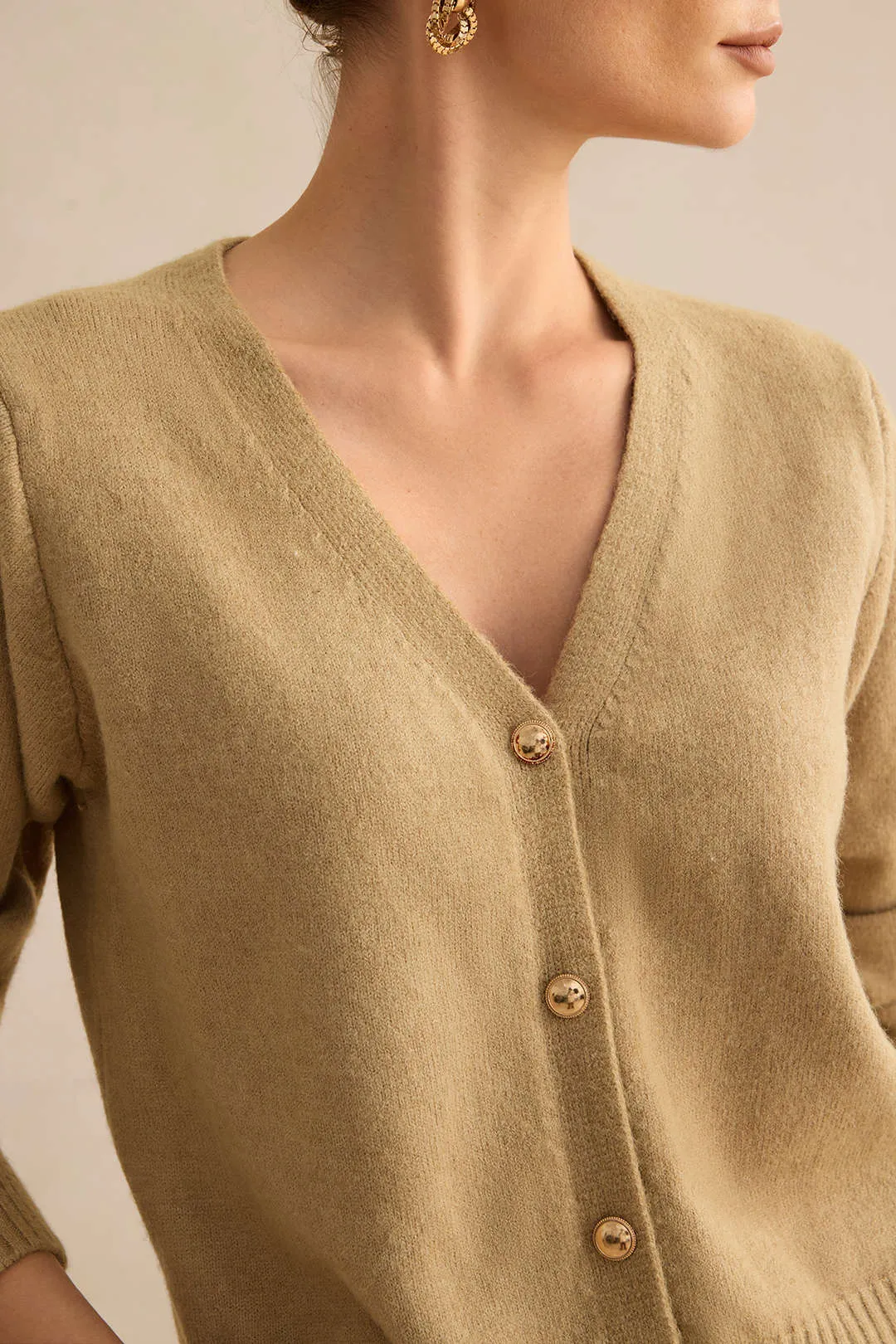 Sweater V-Neck Long-Sleeve Top sold by Micas product image thumbnail 4