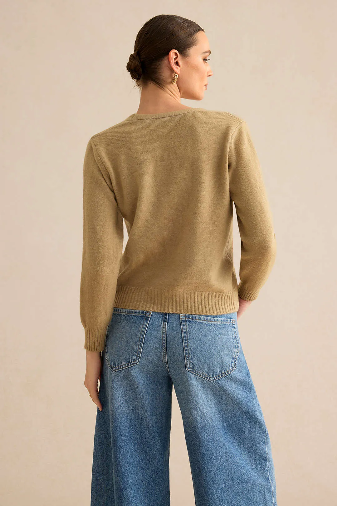 Sweater V-Neck Long-Sleeve Top sold by Micas product image thumbnail 2