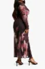 Plus Size Abstract Print Long Sleeve Midi Dress sold by Micas