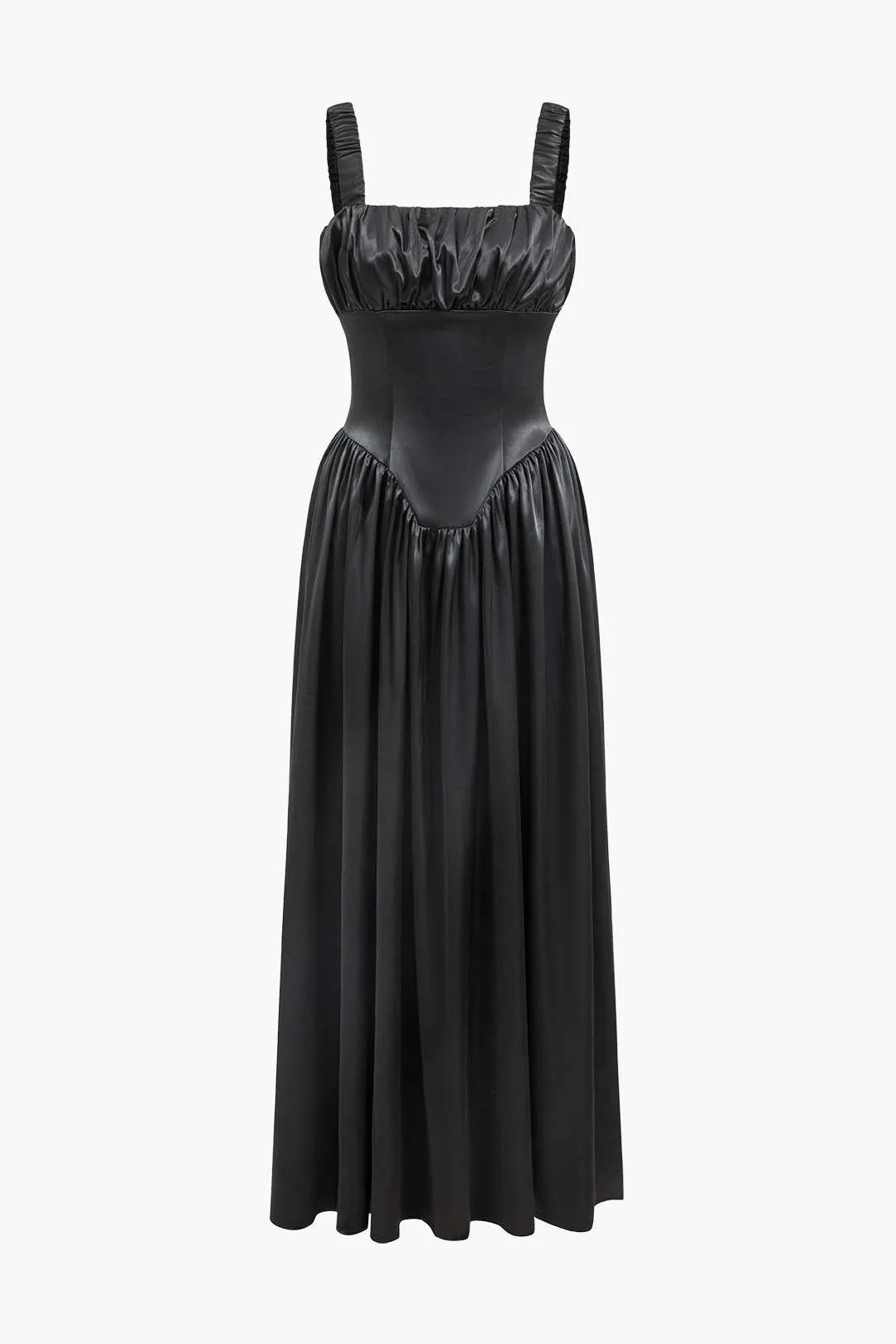 Maxikjole uden ærmer i satin sold by Micas product image thumbnail 2