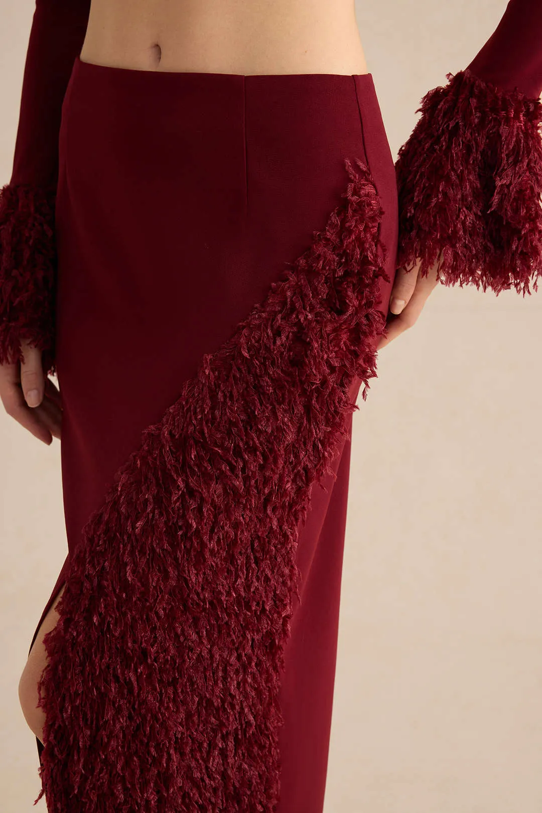 Patchwork Slit Skirt sold by Micas product image thumbnail 4