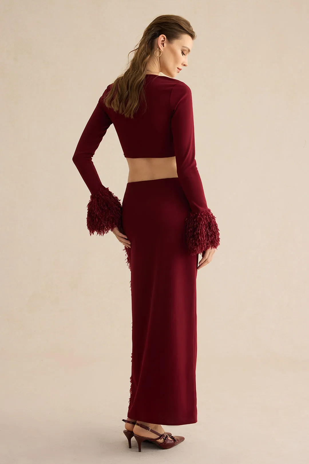 Patchwork Slit Skirt sold by Micas product image thumbnail 5