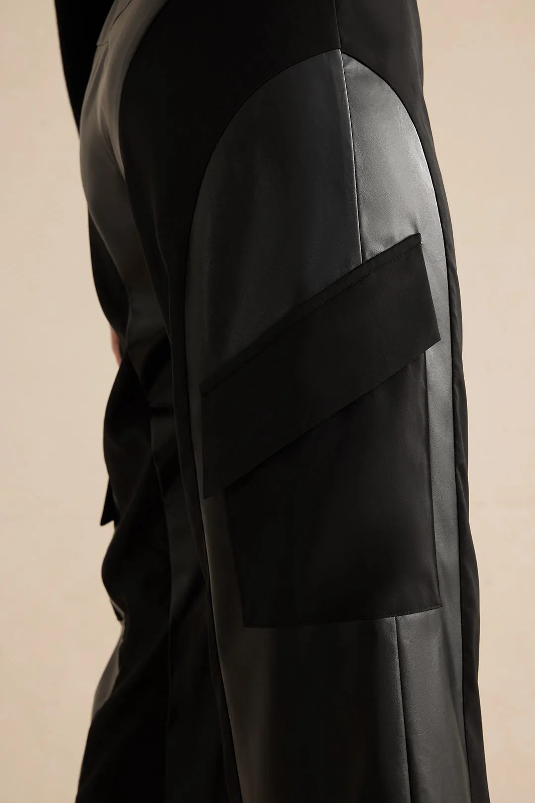 Faux læder patchwork bukser sold by Micas product image thumbnail 4