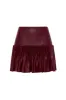 Ruched nederdel i imiteret læder sold by Micas