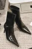 Metallisk spænde spidstå Mid Calf-støvler sold by Micas