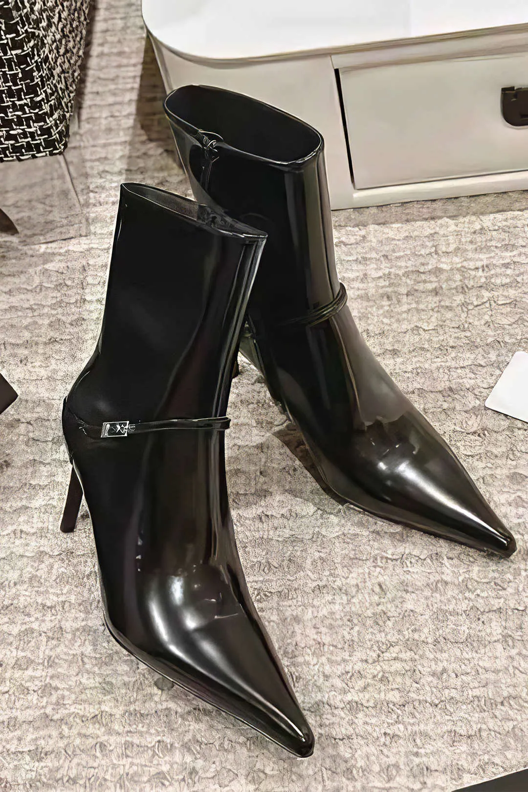 Metallisk spænde spidstå Mid Calf-støvler sold by Micas product image thumbnail 2