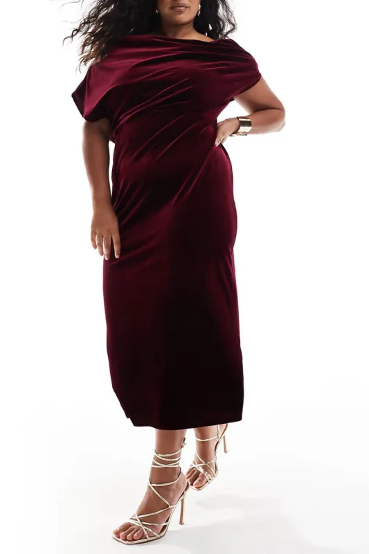 Plus Size Short Sleeve Midi Dress sold by Micas