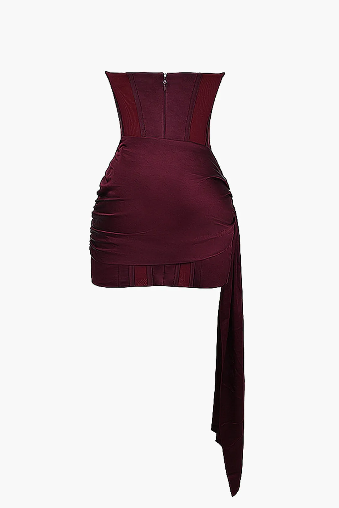 Satin asymmetrisk ærmeløs mini kjole sold by Micas product image thumbnail 2