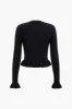 Knit V-Neck Long-Sleeve Top sold by Micas