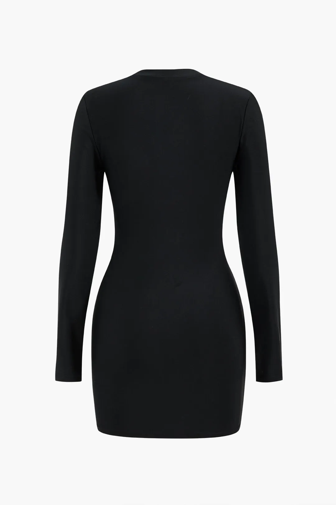 Langærmet minikjole i imiteret læder Patchwork sold by Micas product image thumbnail 2