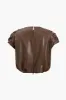 Basic Faux Leather Tank Top sold by Micas