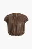 Basic Faux Leather Tank Top sold by Micas