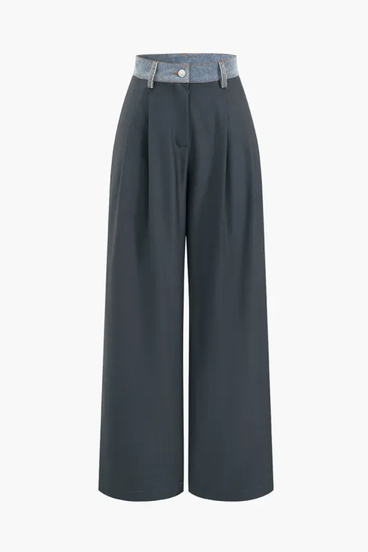 Denim Patchwork Trousers sold by Micas