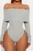 Knit Off Shoulder Bodysuit sold by Micas