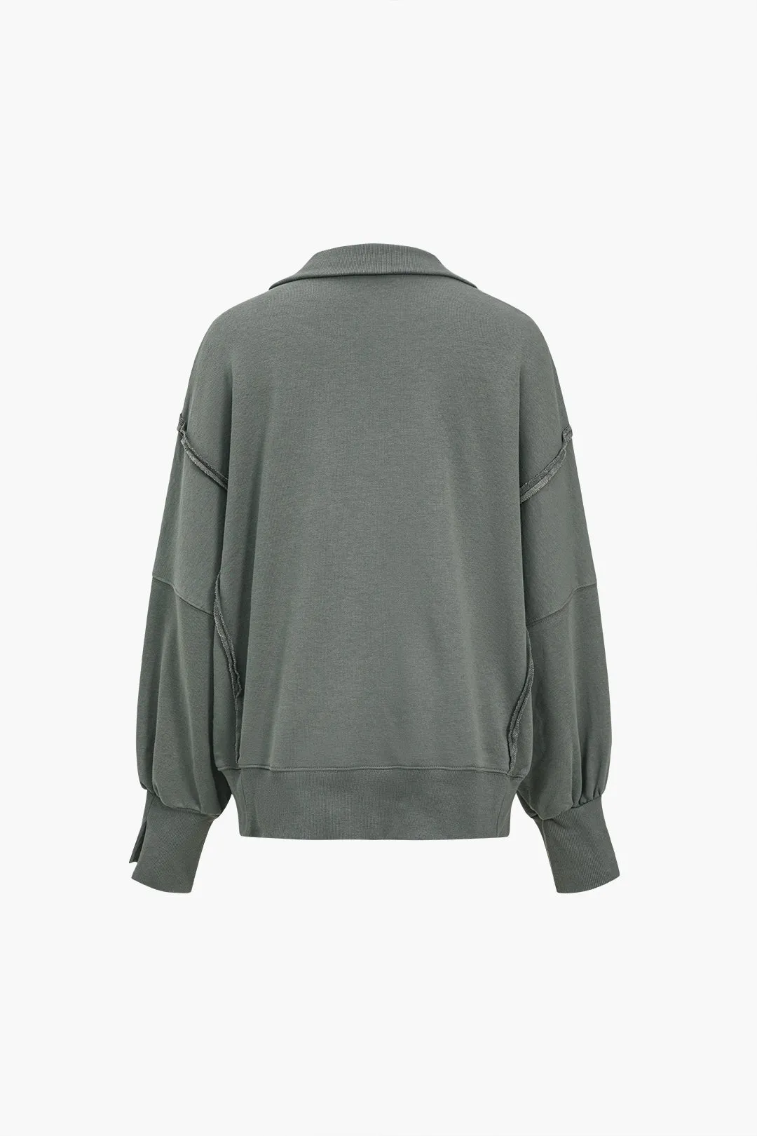 Sweatshirt med knapkrave sold by Micas product image thumbnail 3