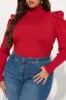 Plus Size Knit Ruched Long-Sleeve Top sold by Micas